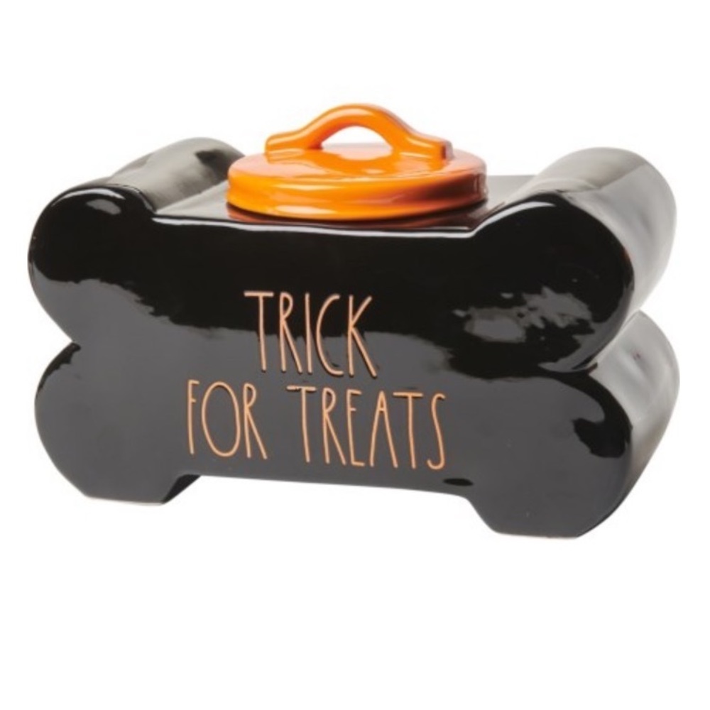🎃 “Tricks For Treats” Pet Treat Canister - 10x5.25x5.25” - Picture 1 of 1